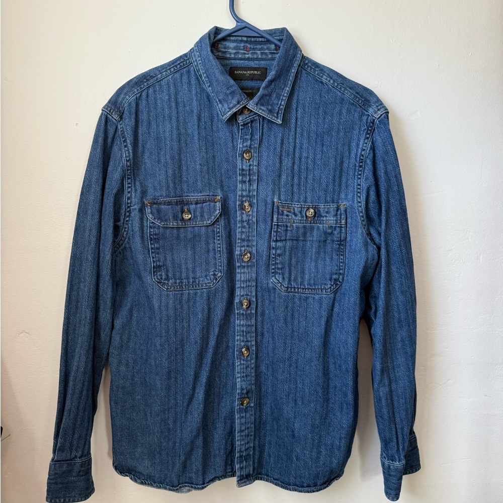 Banana Republic Classic Blue Shirt Jacket